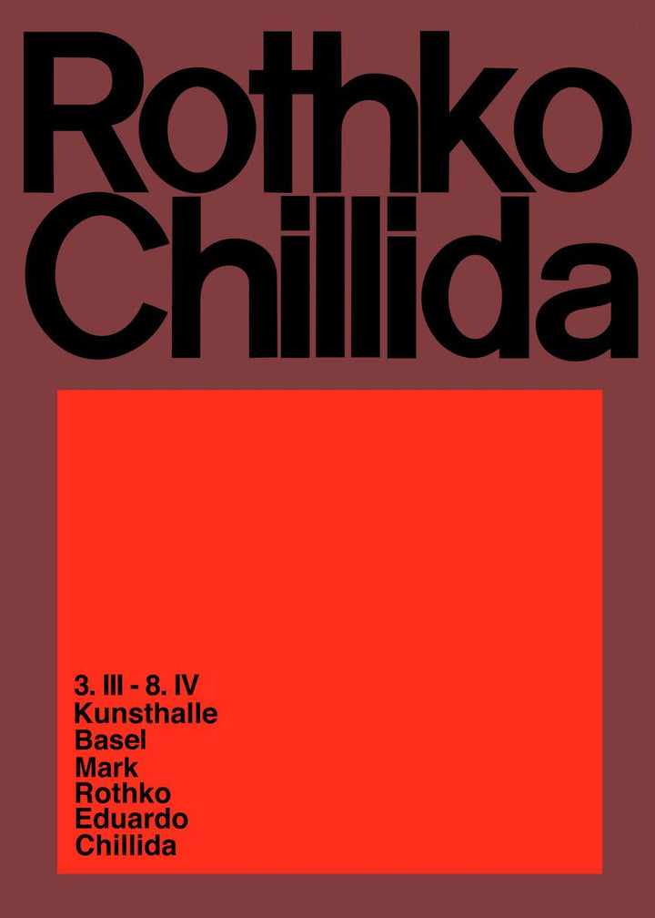 Rothko & Chillida poster
