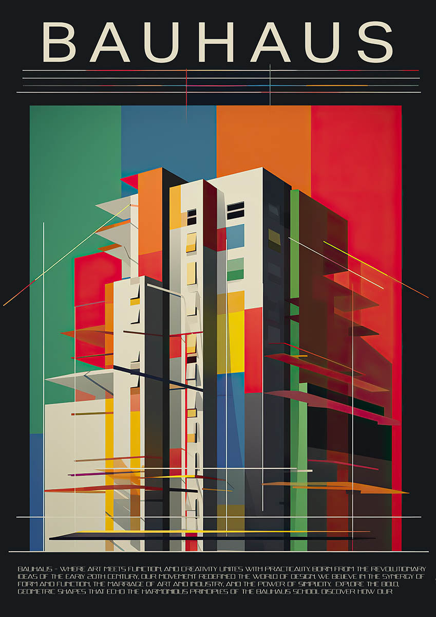 Bauhaus architecture poster