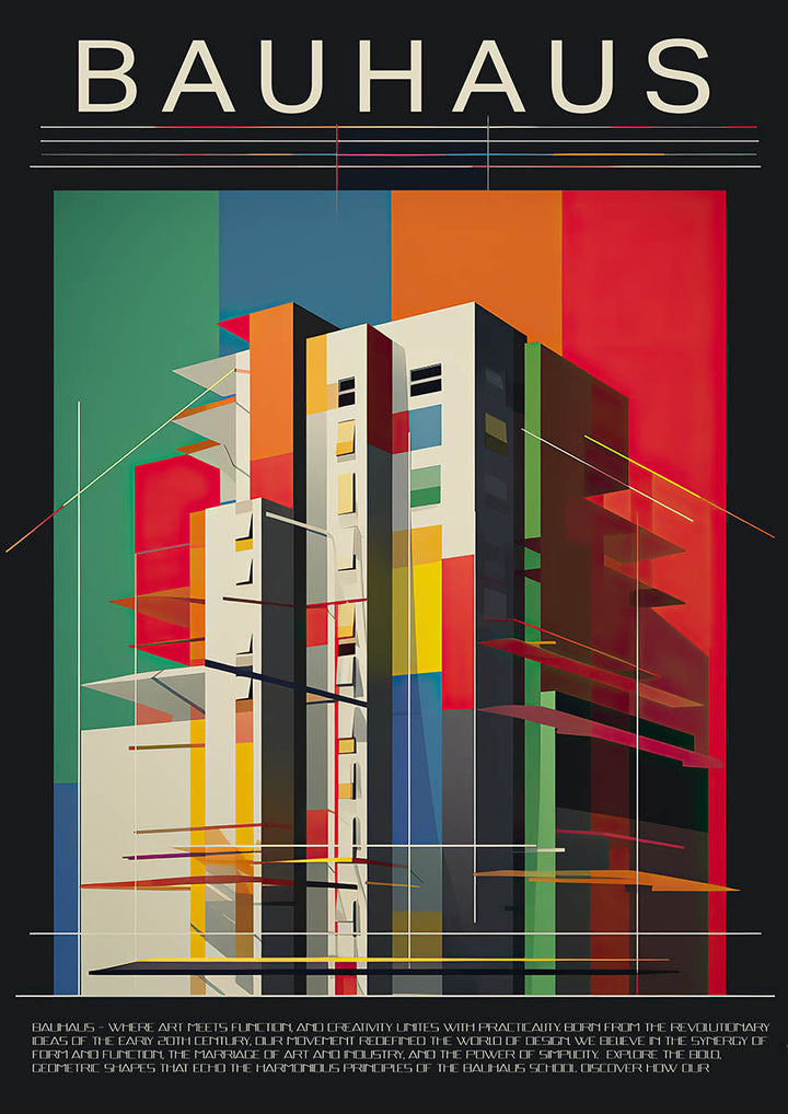 Bauhaus architecture poster
