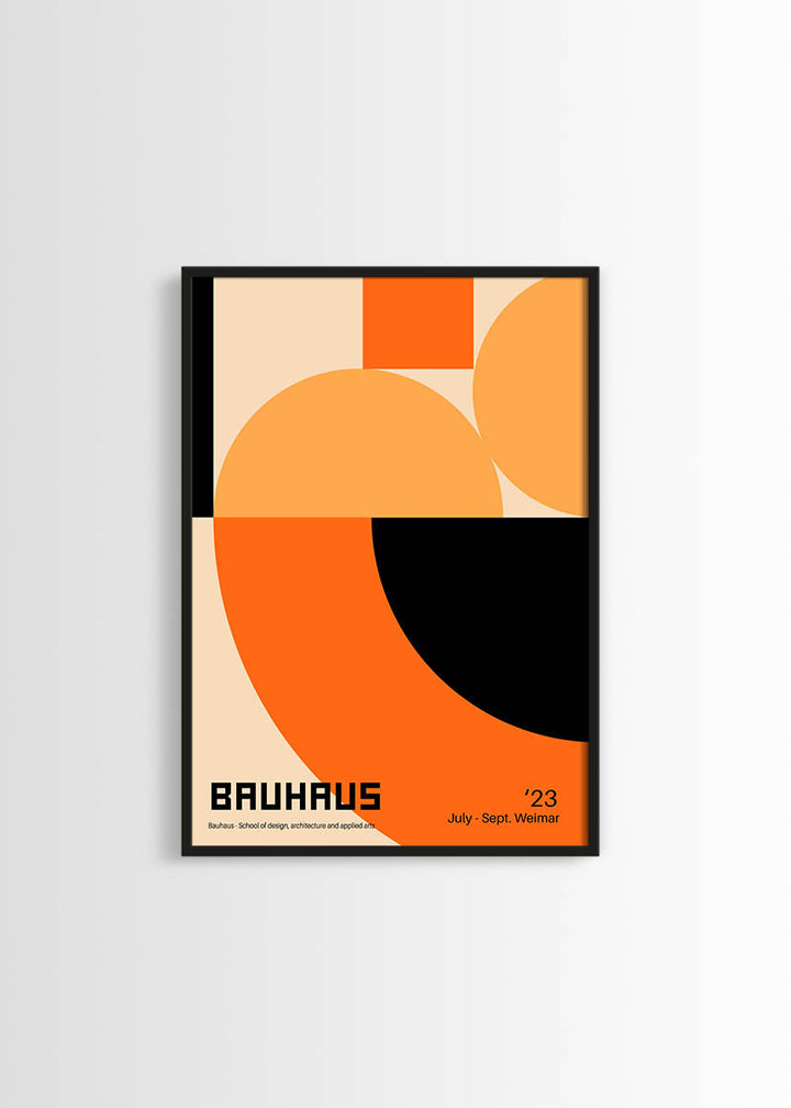 Bauhaus School orange poster