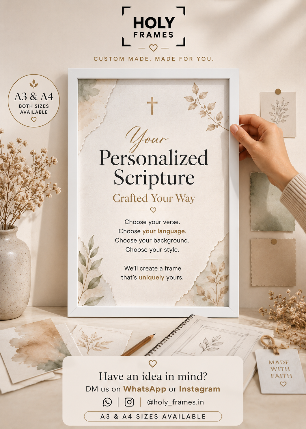 Holy Frames – custom Christian wall frame design options